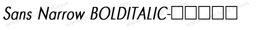 Sans Narrow BOLDITALIC字体转换